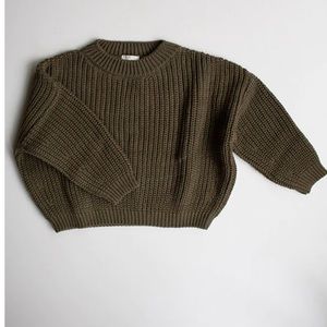 The Simple Folk Olive Green Chunky Sweater